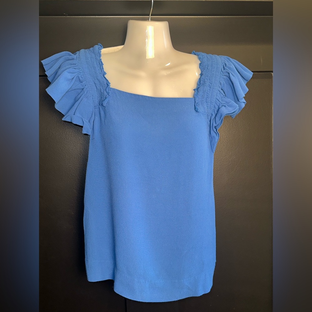 Maeve for Anthropologie Ruffled Square-Neck  Woman’s Top B3